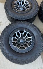 TRX set with Goodyear Wrangler AT 325/65/[hidden information] Tires & OEM TPMS.  Tires have about 7-9/32 18x9 6x139.7 - Image 5