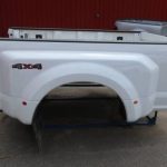 Used like new 17-22 Ford F-250/F-350 Super Duty White 8ft Long Dually Bed
