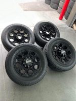 20in OEM F350 superduty FX4 package rims 275/65/20 Bridgestone dueler all terrain tires  Wheels are 20in OEM wheels off a 2026 ford f350 sport FX4 upgrade package.