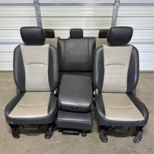 2003-2018 dodge ram 1500 2500 black leather crew cab front and rear seats
