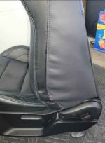 2015-2023 Ford Mustang Front & Rear Recaro Leather Seat Set Black Leather with Green Stitch - Image 7