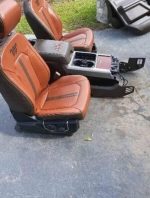 2017-2022 Ford super duty f250 king ranch front seats with center console in perfect condition with no rips or tears on the seats.  ‎‎ - Image 5