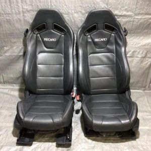 2018-2020 Ford Mustang GT S550 Black Leather Recaro Front Seats / Pair