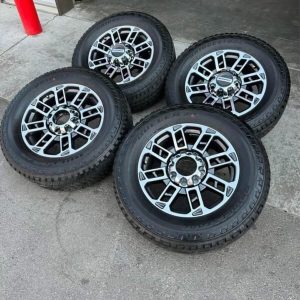 20” OEM ford f350 limited package wheels 275/65/20 Bridgestone dueler tires  Wheels are 20” OEM wheels off a 2024 ford f350 limited package.