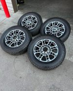 20” OEM ford f350 limited package wheels 275/65/20 Bridgestone dueler tires  Wheels are 20” OEM wheels off a 2024 ford f350 limited package.