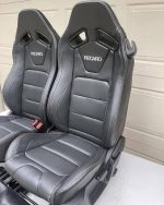FORD MUSTANG OEM RECARO BLACK LEATHER SEATS - Image 3