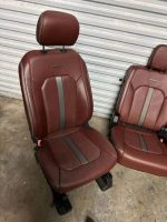 2017–2019 Ford Super Duty Platinum Interior, Red/Dark Marsala - Image 13