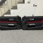 2018-2023 Mustang GT Black LH RH Red Insert Door Panels Pair