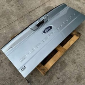2017-2023 Ford F250 F350 F450 Take off tailgate, with camera hole, automatic push button release & STEP OEM Iconic Silver