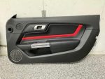 2018-2023 Mustang GT Black LH RH Red Insert Door Panels Pair - Image 4