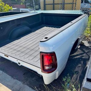 2025 Ram 2500/3500 White Pearl Complete 8' Bed with Tailgate, Lights, and Bumper"