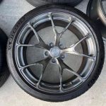 forged Signature SV104 wheels in Brushed Smoke Tinted (also known as Brushed Dark). Includes OEM TPMS. F: 19 x 9.5 ET18n- Michelin Pilot Sport 4S (255 35 19) R: 19 x 11 ET37  Michelin Pilot Sport 4S (295 35 19) Front tires are in great condition, 7-8 32nds tread depth and date codes 46 21 Rear tires are also in great condition,Tread depth 7/32nds on the Cup 2’s, date codes 32 22 nnThe wheels are overall in 9.5 10 - Image 6