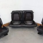 15-17 Mustang GT350 Coupe Katzkin Leather Seats Set (Ebony/Red)