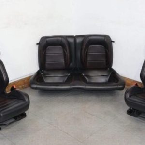 15-17 Mustang GT350 Coupe Katzkin Leather Seats Set (Ebony/Red)