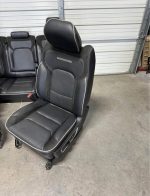 2019-2023 dodge ram 1500 black leather laramie crew cab front and rear seats - Image 4