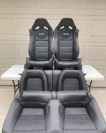 FORD MUSTANG OEM RECARO BLACK LEATHER SEATS