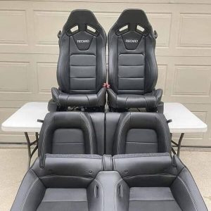 FORD MUSTANG OEM RECARO BLACK LEATHER SEATS