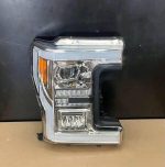 2017-2019 Ford F250 Headlights 2017-2018-2019 Ford F250 / F350 New Chrome Led Projector Headlights  Full LED C-Bars Style Headlamps  Compatibles With Factory Stock  Halogen Headlights  Come As Pair / Plug In Play - Image 9