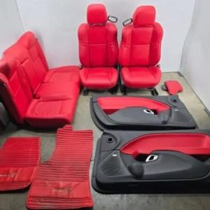 Dodge Challenger R/T Shaker 15-23 Custom Red Interior Leather Door Panel Seats