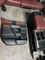 2017–2019 Ford Super Duty Platinum Interior, Red/Dark Marsala - Image 14