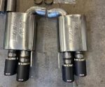 Borla ATAK cat-back exhaust Borla ATAK Cat-Back Exhaust with Black Carbon Fiber Tips. Mufflers are two years old. Rest of the pipes and clamps are new.Fits 2018- 23 mustangs - Image 2