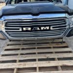 2019-2024 dodge ram 1500. Front clip has been cut behind the firewall, no dash or interior pieces just front end, Fenders, grill, headlights, hood and bumper .