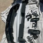 Agate Black F250 Platinum Tremor factory front and rear bumper.