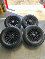 20in OEM ford f350 lariat blackout wheels 275/65/20 Goodyear wrangler a/t tires  Wheels are 20in OEM wheels off a 2022 ford f350 lariat blackout package.