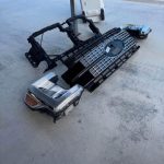 Ford f250-350-450-550. 2017-2019 Platinum Ford grill is upholstered the Wrap can be removed and it's new