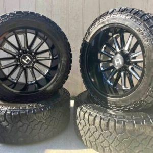 Set of 4 Hostile Predator 22x12 Wheels & 35" Kenda Klevers"