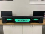 Under seat enclosure box for Ram we just wrapped in black leather to match the truck interior Outfitted with two 13tw5 JL Audio woofers, Ram logo and RGB light