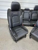 2019-2023 dodge ram 1500 black leather laramie crew cab front and rear seats - Image 2