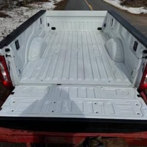 White Ford Super Duty Long Bed Truck Box With Tailgate & Tail Lights SRW