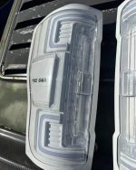 Paint matched ford f250 f350 f450 f550 2017-2022 taillights   OXFORD straight white  Led - Image 4