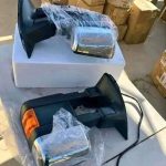 7.3 F250,350,450 Power heated mirrors. All power adjusted/defrost, LED Signal. Smoke color lampshade of turn signal and side marker light. Telescoping and folding.