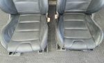 2015-2023 Ford Mustang Front & Rear Recaro Leather Seat Set Black Leather with Green Stitch - Image 8