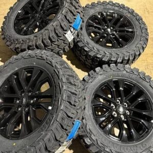 20” 2024 Ford F150 Gloss Black Rims on 35” X Comps
