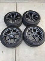 OEM Mach 1 Non-HP wheels. 19x9.5 front and 19x10 rear. Tires are Michelin PS4 275/40/ZR19 rear and 255/40/ZR19 front.