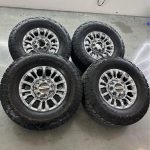 18in OEM f350 king ranch  35x12.50r18 Toyo open county at3 tires  Wheels are 18in OEM wheels off a 2022 ford f350 king ranch package.