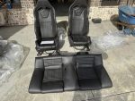 Recaro front and rear seats from a 2013 GT500. Black leather with black stripes. 800 miles on them. - Image 2