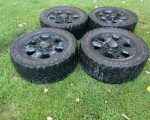 2018 Dodge Ram 2500 8 lug black 20” wheels & tires. 2018 Dodge Ram 2500 20” Wheels in great shape.  The tires have low tread, 33x12.5x20. - Image 6