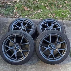 2015+ Ford Mustang PP2 Wheels & Tires for sale. Front Wheel Size: 19x10.5 Front Tires: 255 40 19 Rear Size: 19x11 Rear Tires: 275 40 19