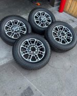 20” OEM ford f350 limited package wheels 275/65/20 Bridgestone dueler tires  Wheels are 20” OEM wheels off a 2024 ford f350 limited package. - Image 3
