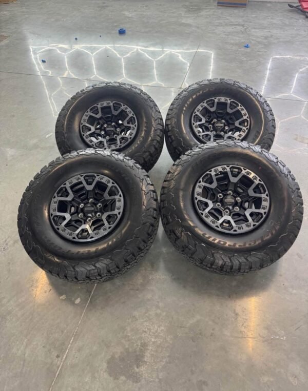 61390364-6462-41f0-897b-f1871db749f9-600x763-1 17in OEM ford raptor R OEM beadlock wheels 37x12.50r17 BFGoodrich KO2 tires Wheels are 17in OEM wheels, off a 2025 ford raptor R, very hard to find wheels,