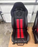 2012 Shelby GT500 red stripe Recaro front seats and matching rear seat. - Image 4