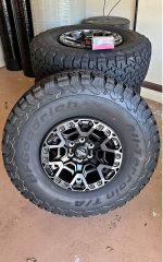 Ford Raptor R 37" Tires & Beadlock Rims  37x12.50R17 BFGoodrich Baja tires on Raptor R beadlocking rims. New. Full set of four with lug nuts.