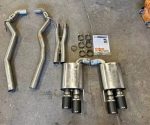 Borla ATAK cat-back exhaust Borla ATAK Cat-Back Exhaust with Black Carbon Fiber Tips. Mufflers are two years old. Rest of the pipes and clamps are new.Fits 2018- 23 mustangs