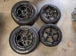 VMS racing wheel drag setup  Will fit 2005-2023 mustang, wheels are in like new .