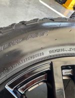 20in OEM ford f350 lariat blackout wheels 275/65/20 Goodyear wrangler a/t tires  Wheels are 20in OEM wheels off a 2022 ford f350 lariat blackout package. - Image 6