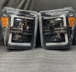 2011 - 2016 F250 F350 Headlights Black Full LED NEW